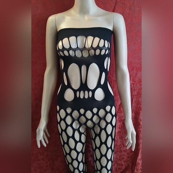 Fishnet Bodysuit Stockings Sleepwear Lingerie for Couple Dating Nightwear #5 - Picture 2 of 4